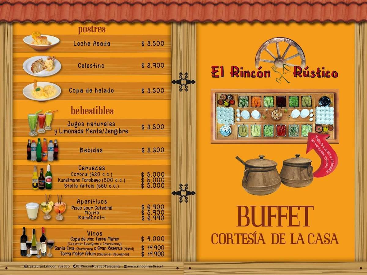 El Rincón Rústico меню