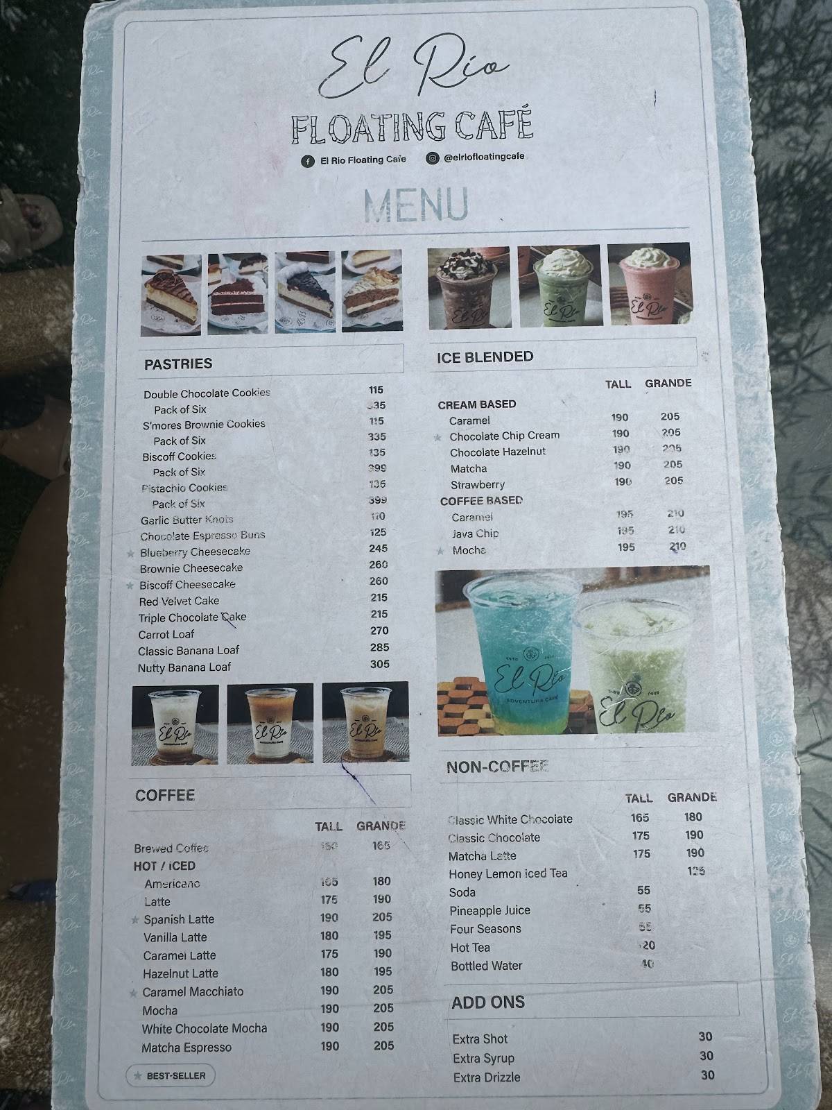 El Rio Floating Cafe меню