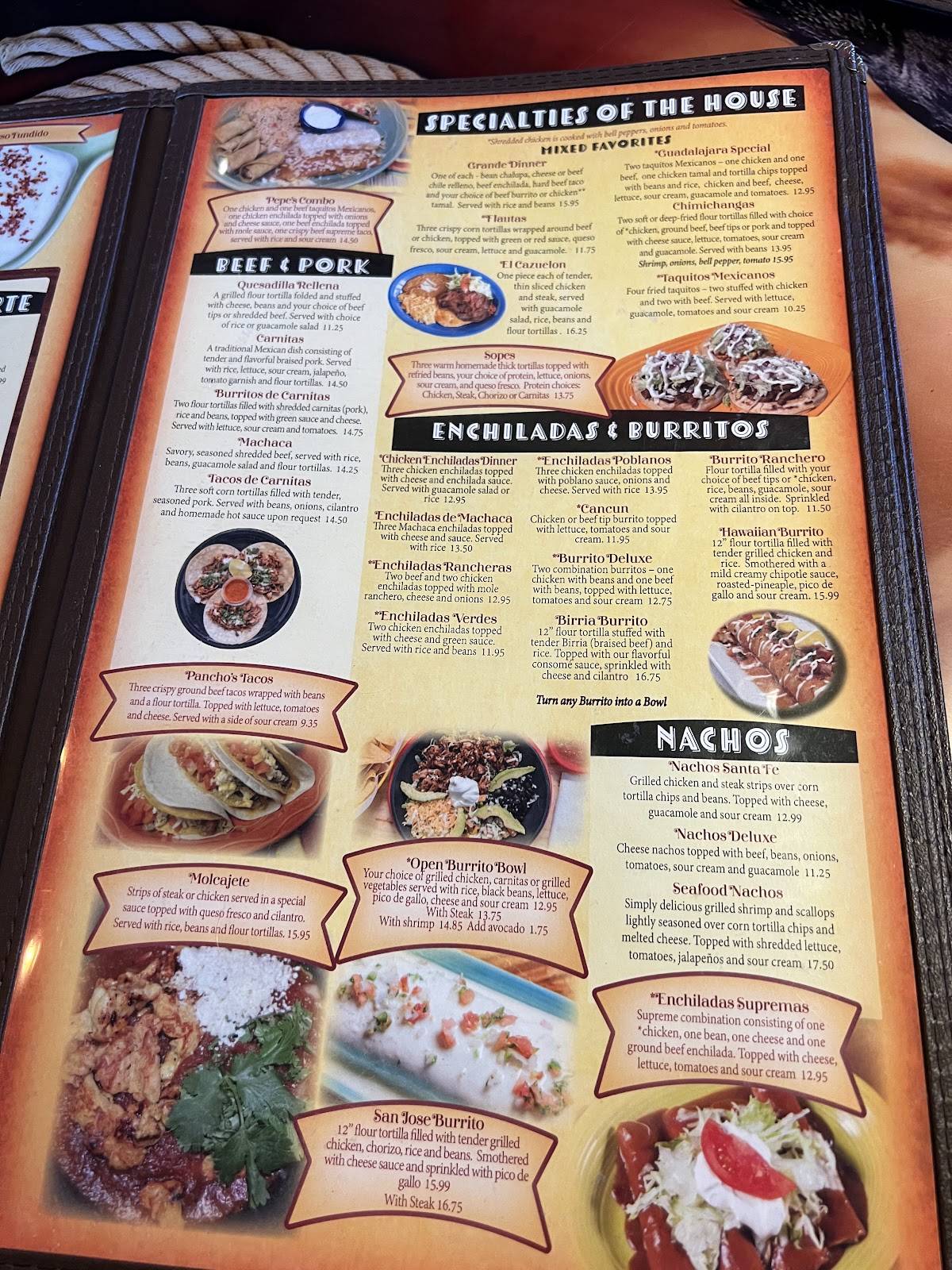 El Rodeo меню