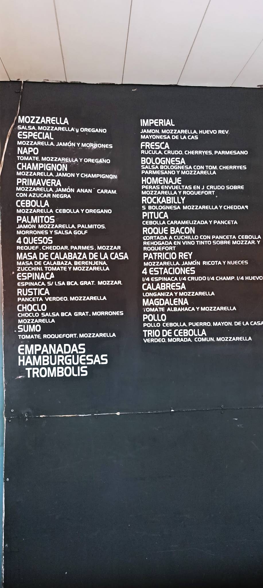 El trigal меню