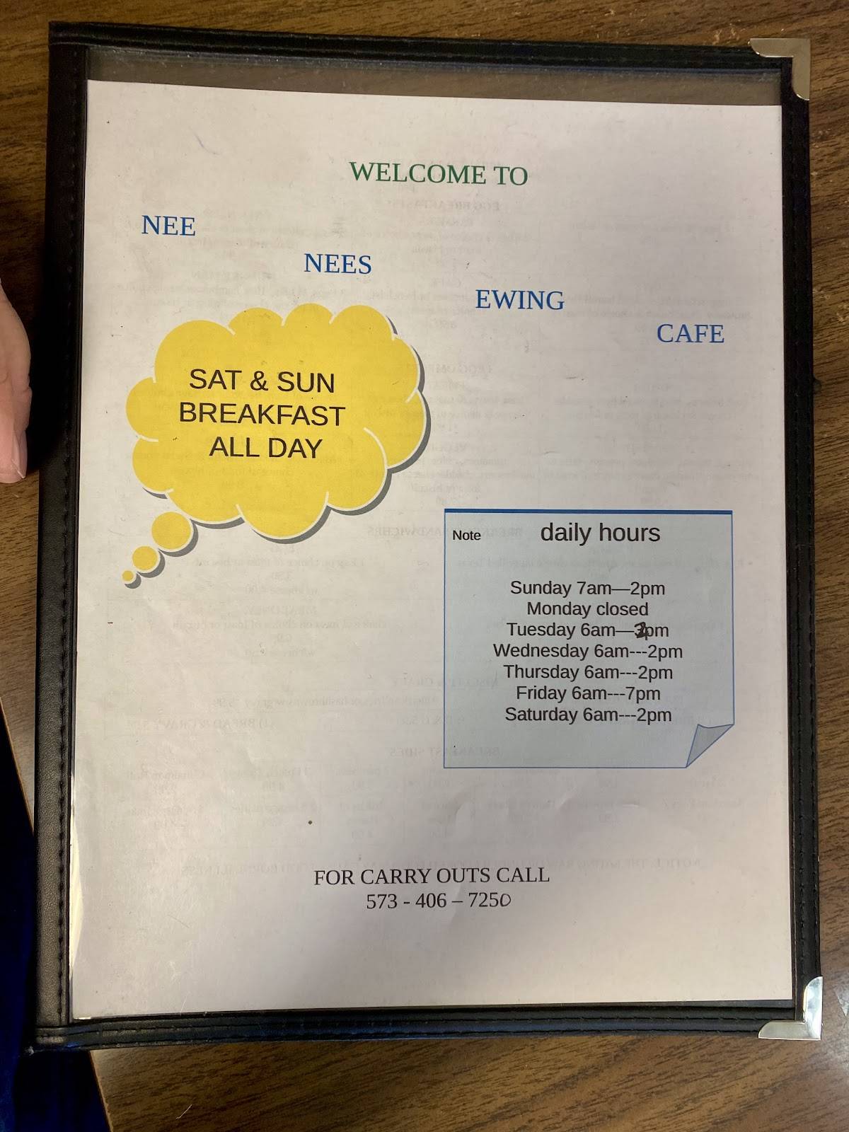 Neenees cafe меню