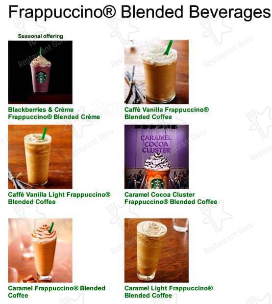 Starbucks Coffee Company меню