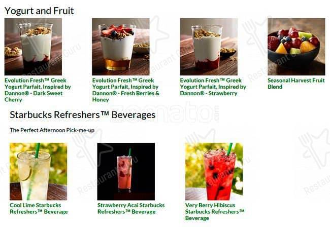 Starbucks Coffee Company меню