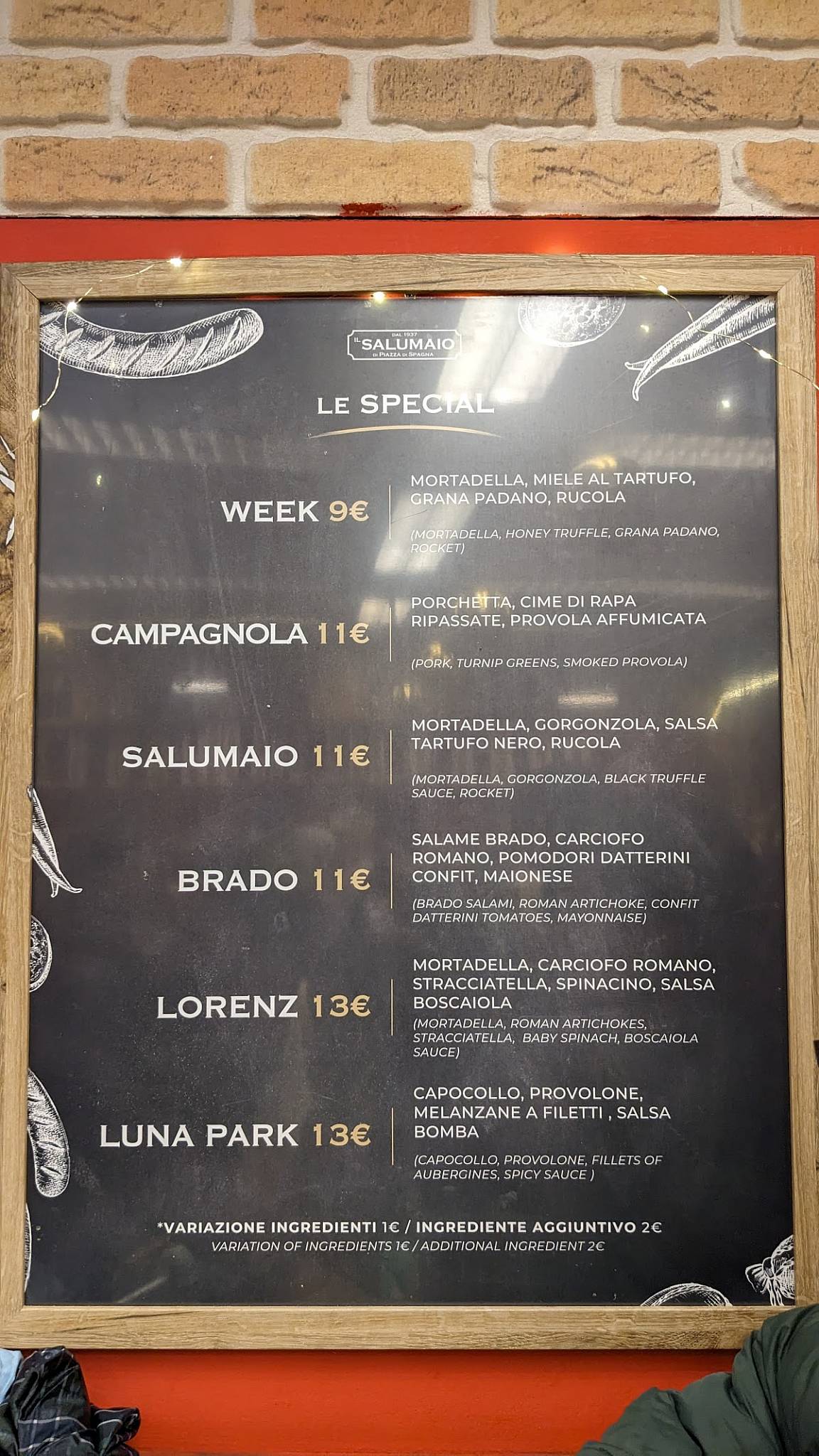 IL SALUMAIO меню