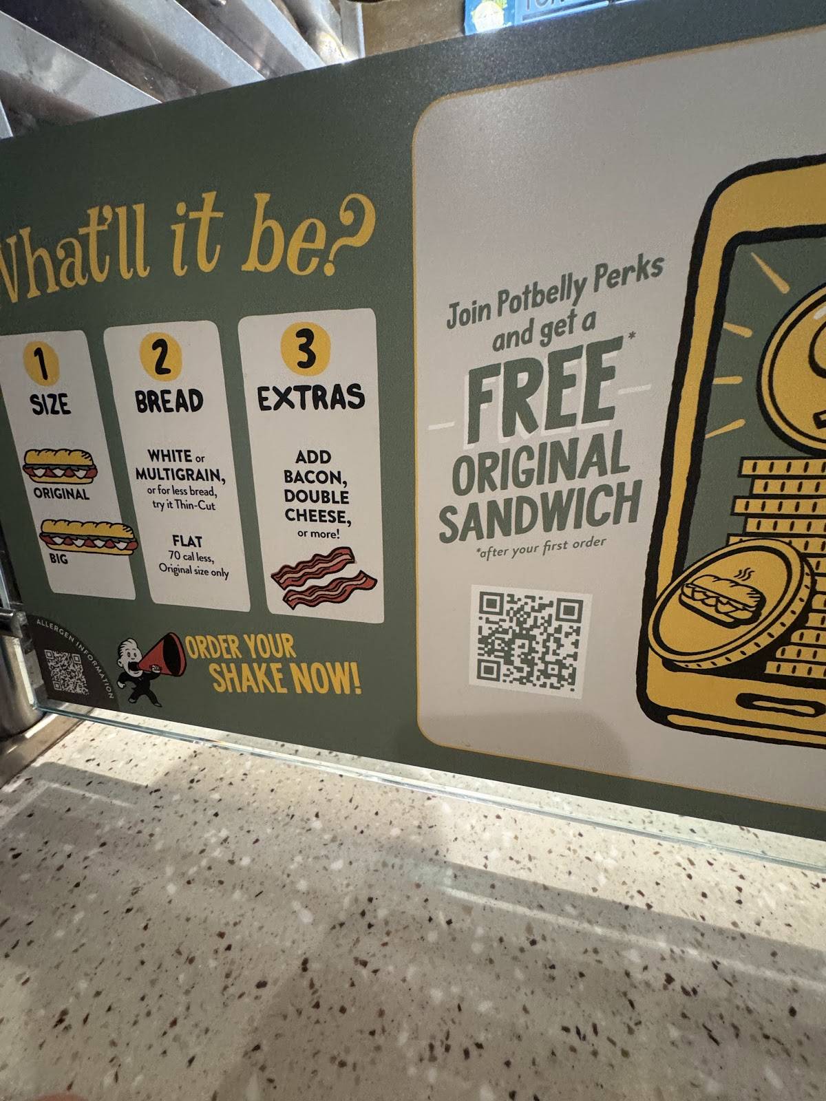Potbelly Sandwich Works меню