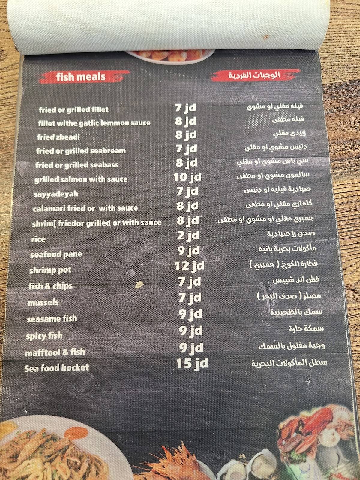 Fish Cottage меню