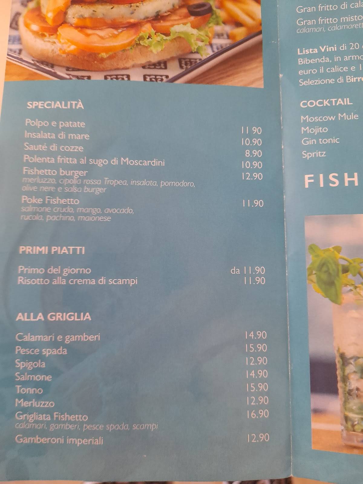 Fishetto меню