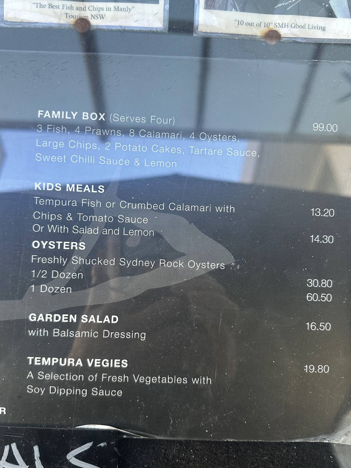 Fishmongers Manly меню