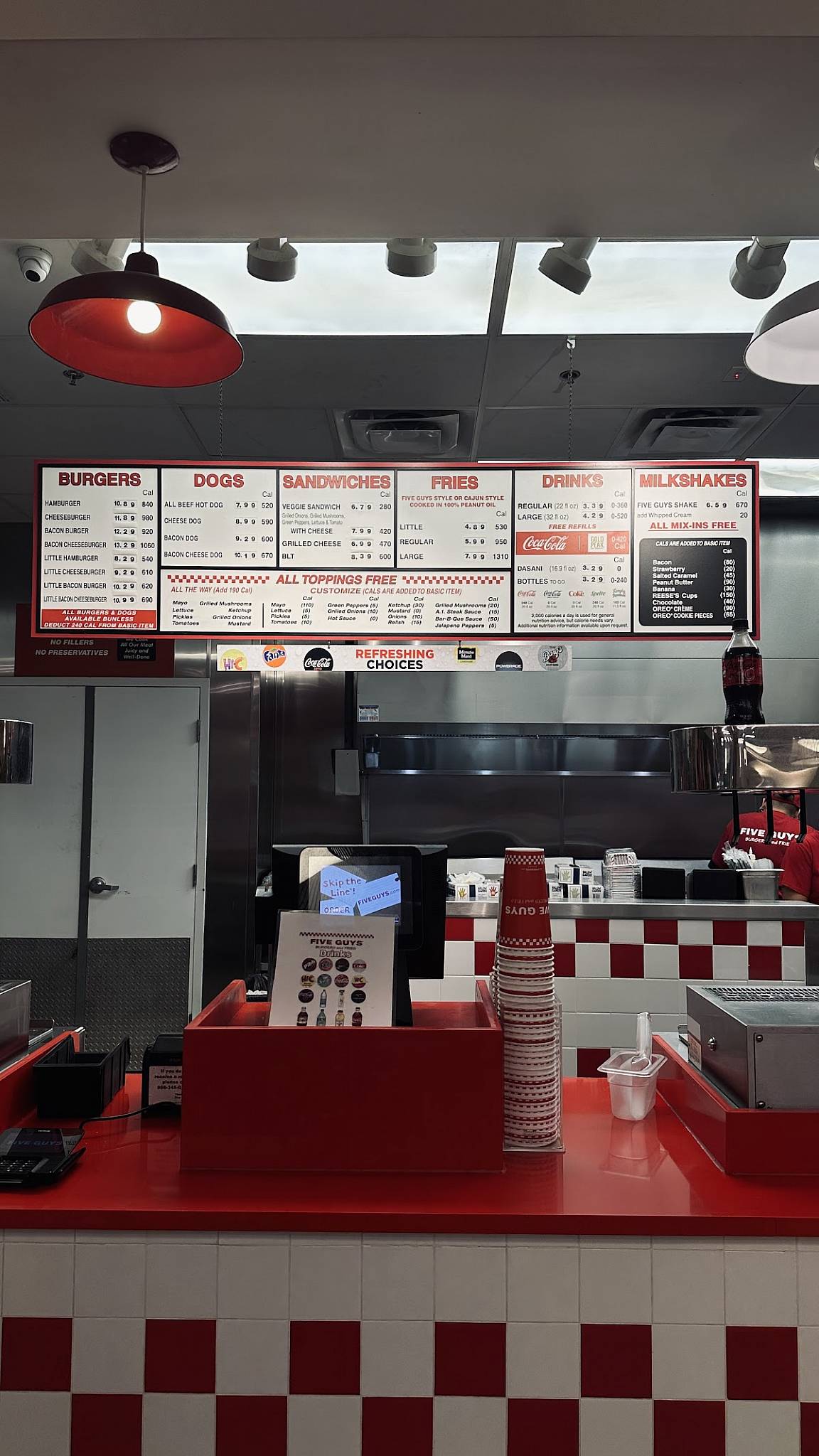 Five Guys меню