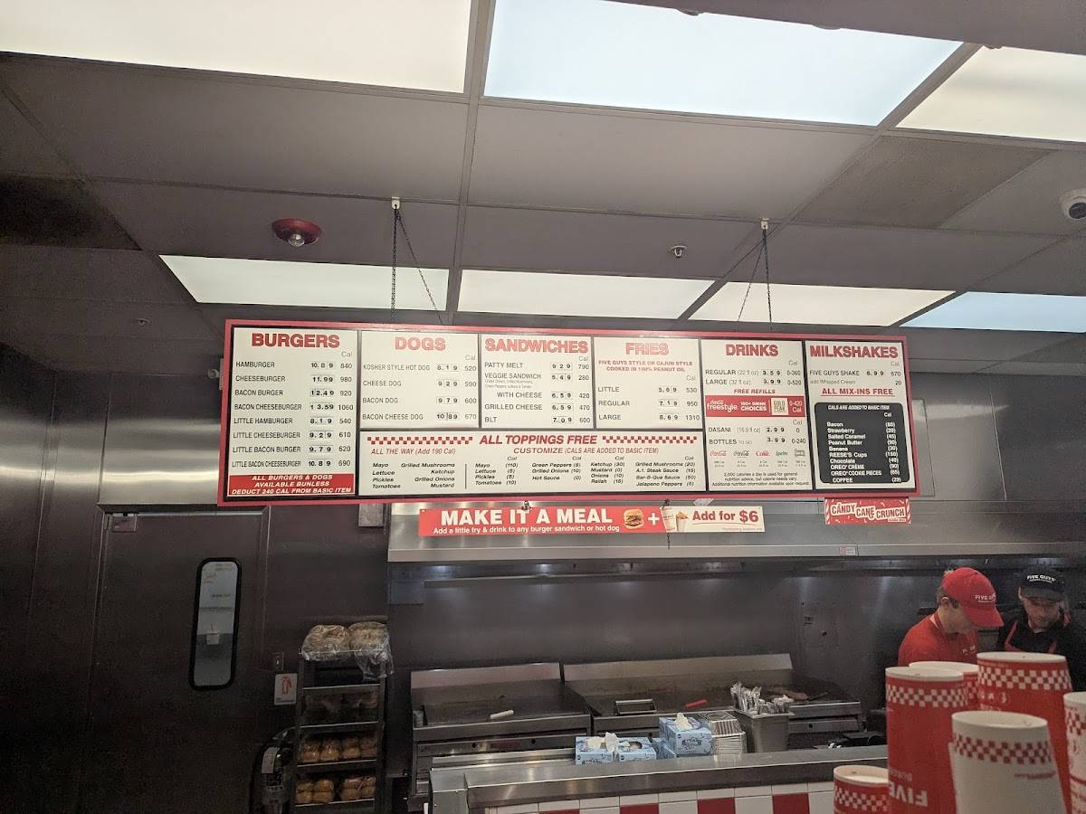 Five Guys меню