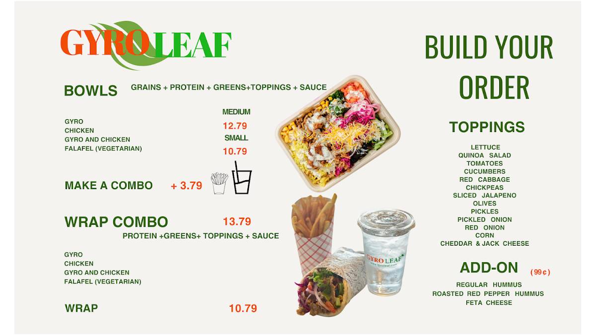 GYRO LEAF меню