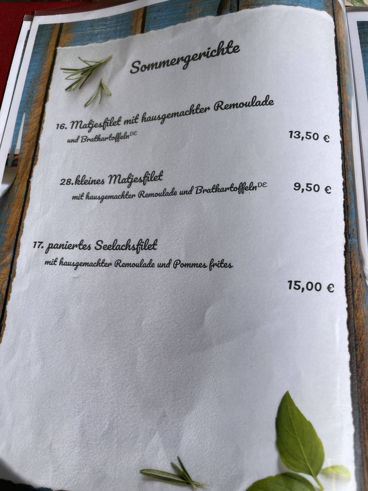 Gaststätte "Am Radelsee" меню