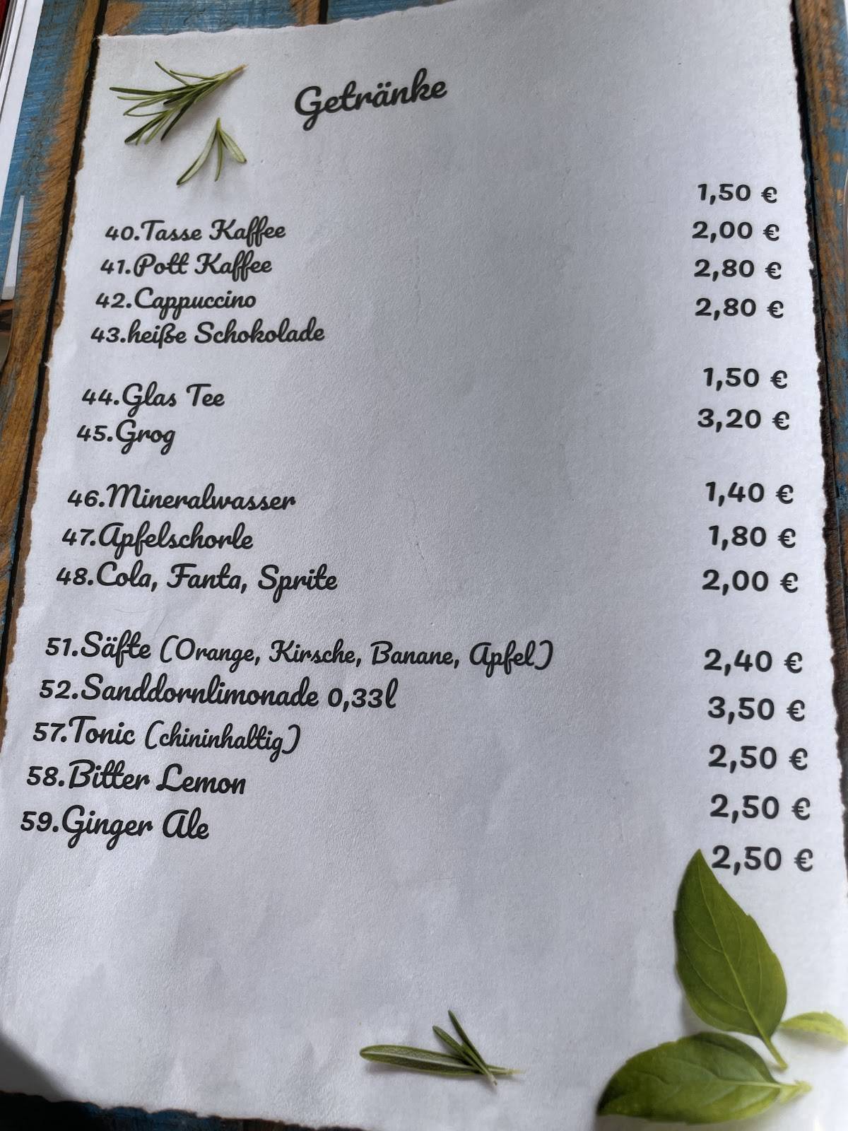 Gaststätte "Am Radelsee" меню
