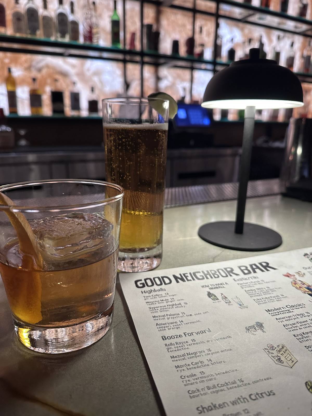 Good Neighbor Bar меню