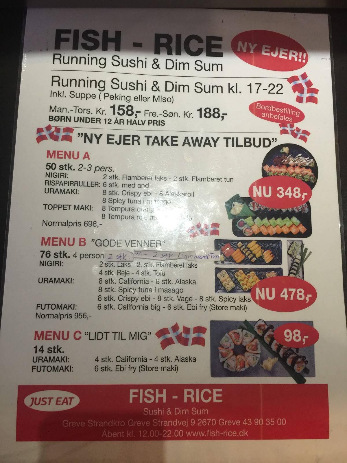Great Sushi Greve меню