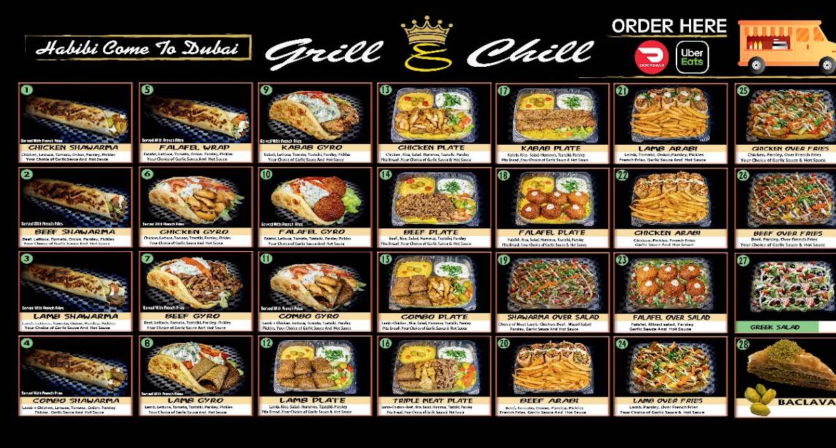 Grill&Chill меню