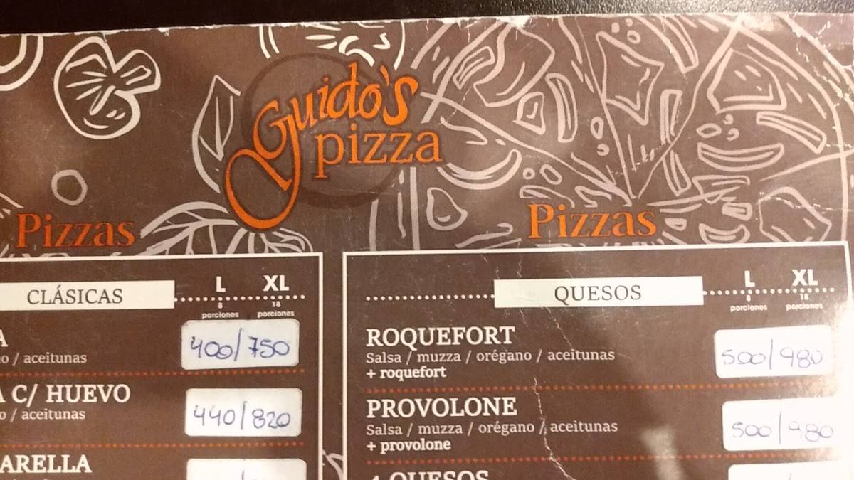 Guido´s Pizza меню