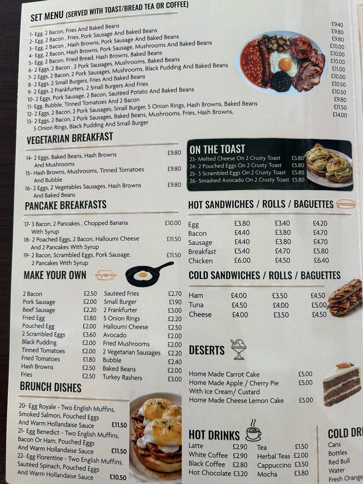 Hackbridge Cafe меню