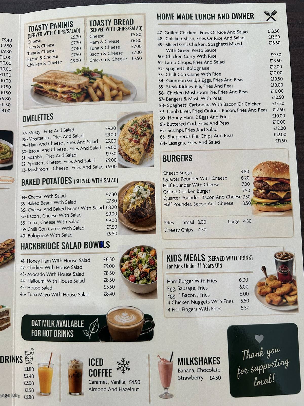 Hackbridge Cafe меню