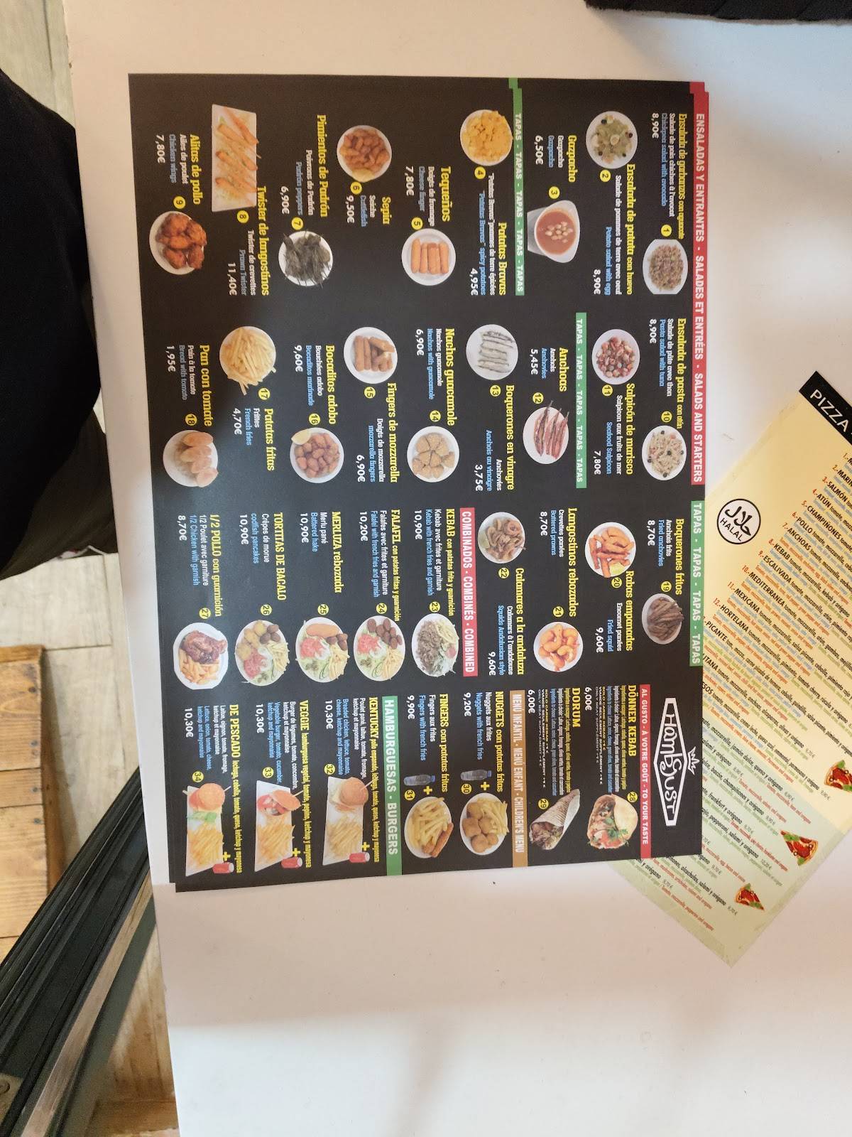 Hambgust pizzaria HALAL меню