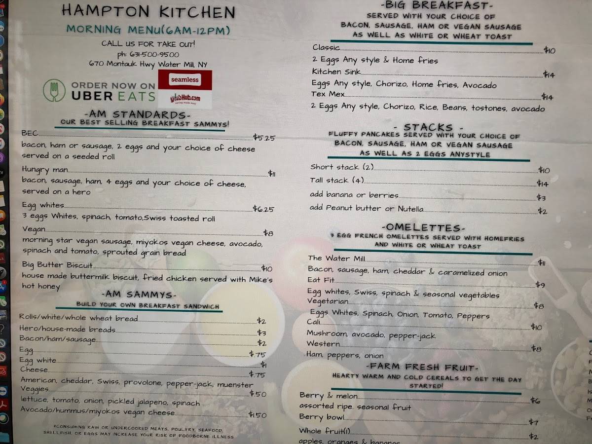 Hampton Kitchen Delicatessen меню