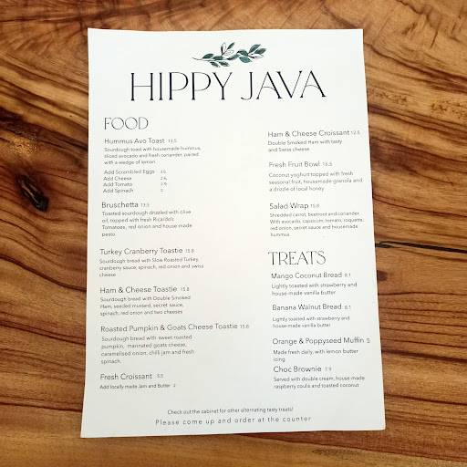 Hippy Java меню
