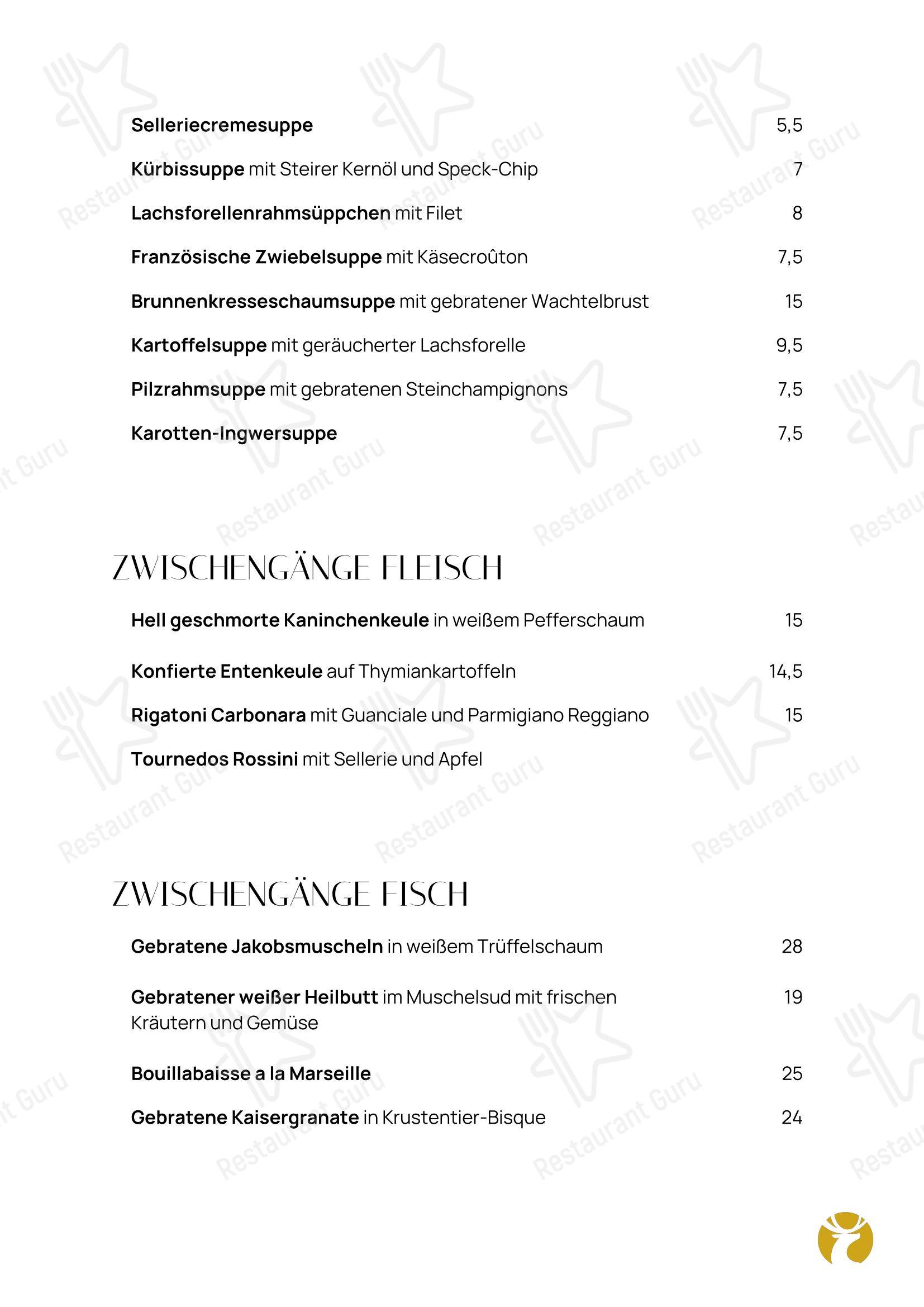 Меню стейк хауса Hirscheck Ravensburg - Меню напитков