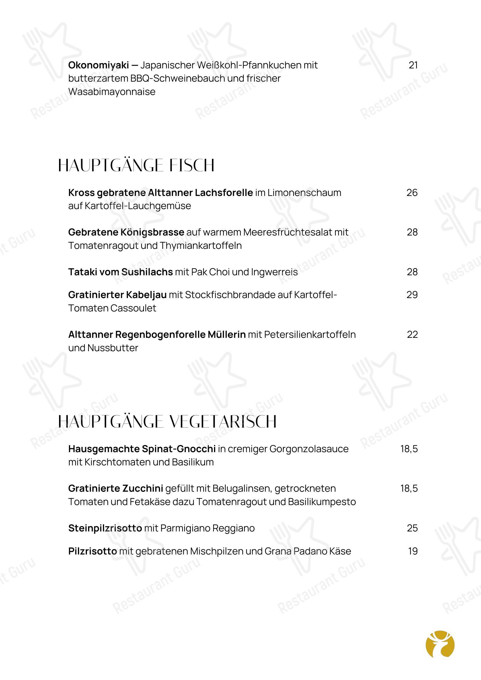 Меню стейк хауса Hirscheck Ravensburg - Меню напитков