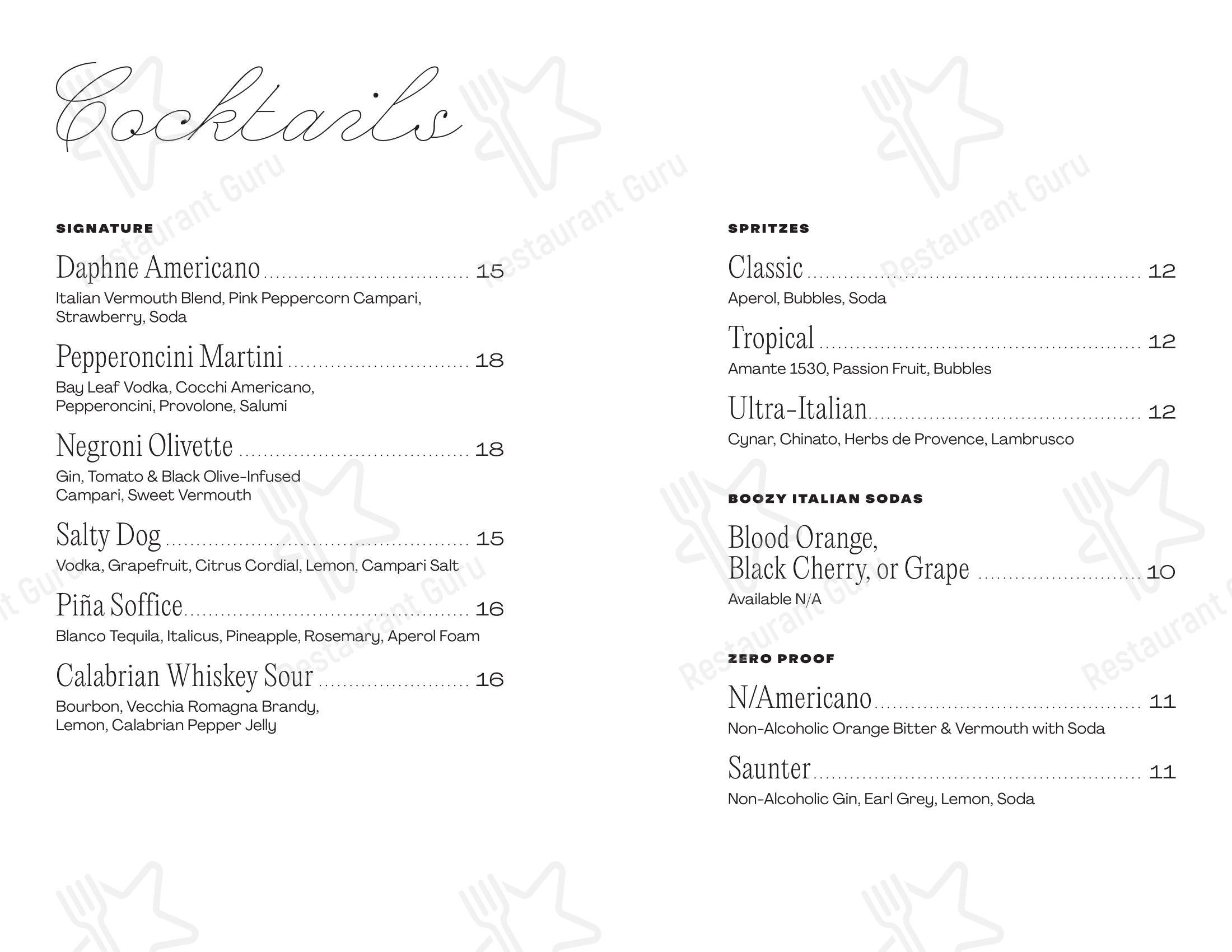 Lunch Menu ресторана Hypsi