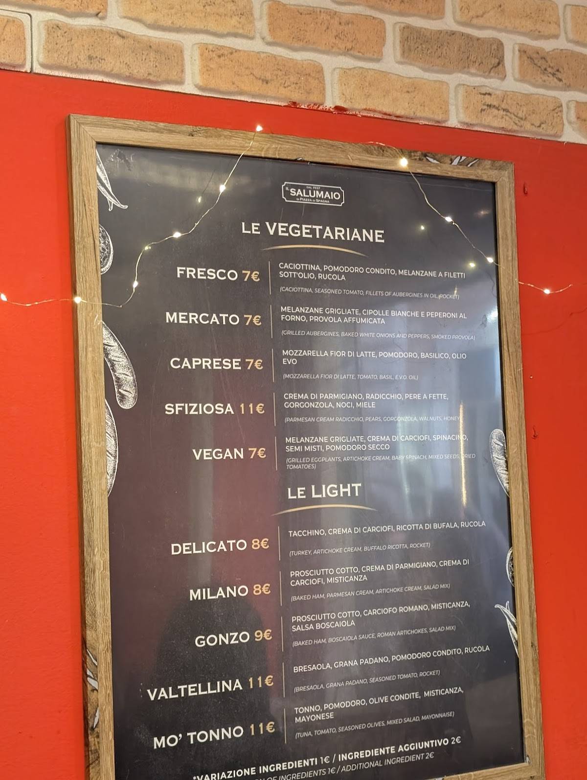 IL SALUMAIO меню