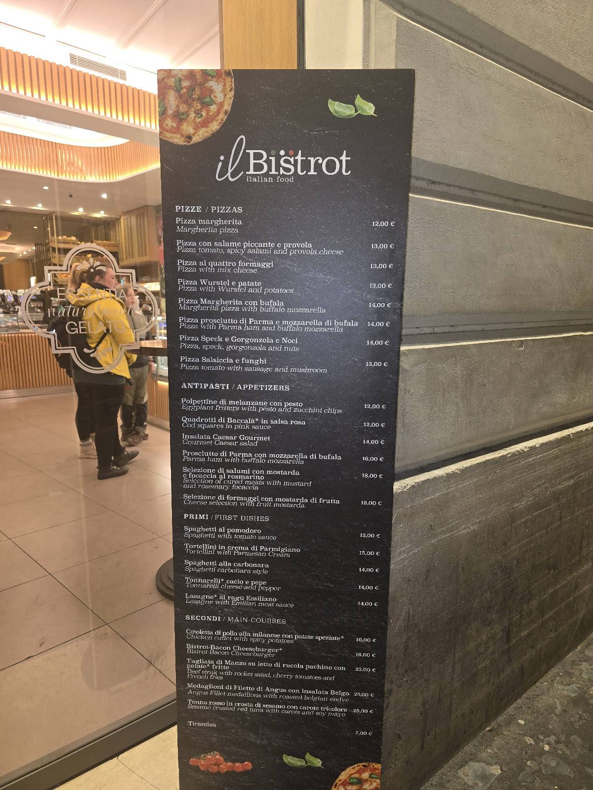 Il Bistrot - Roma Trevi меню