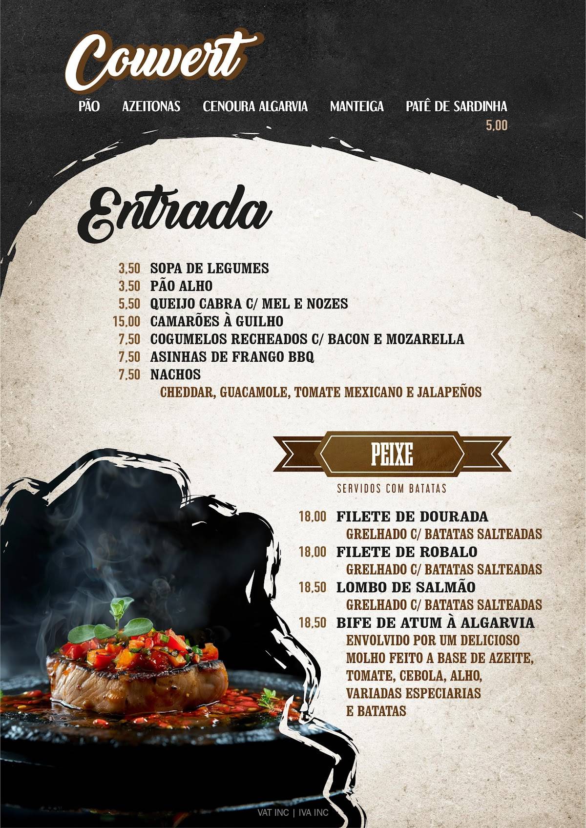 Infinity Steakhouse & Bar меню