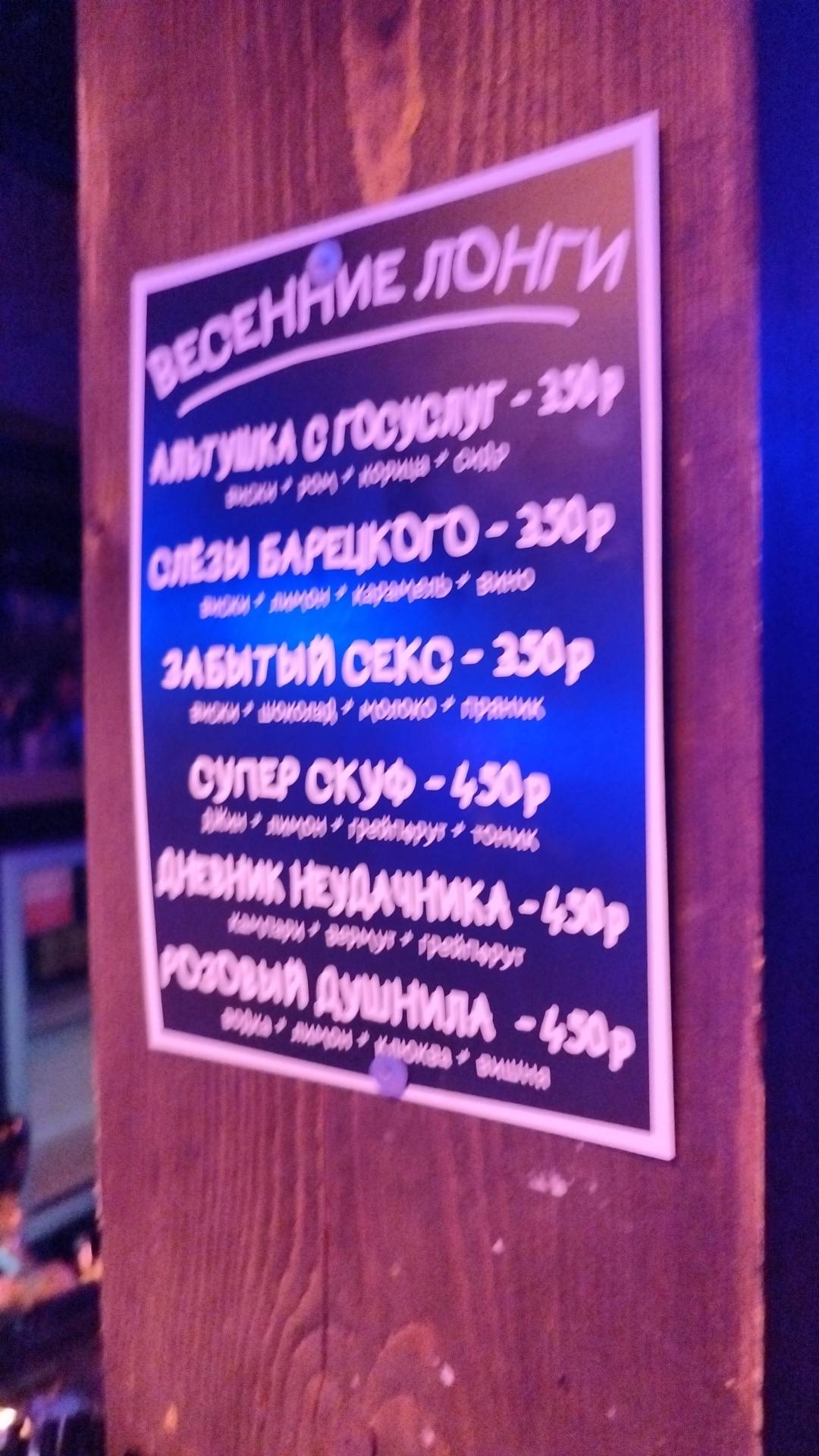 Ионотека меню