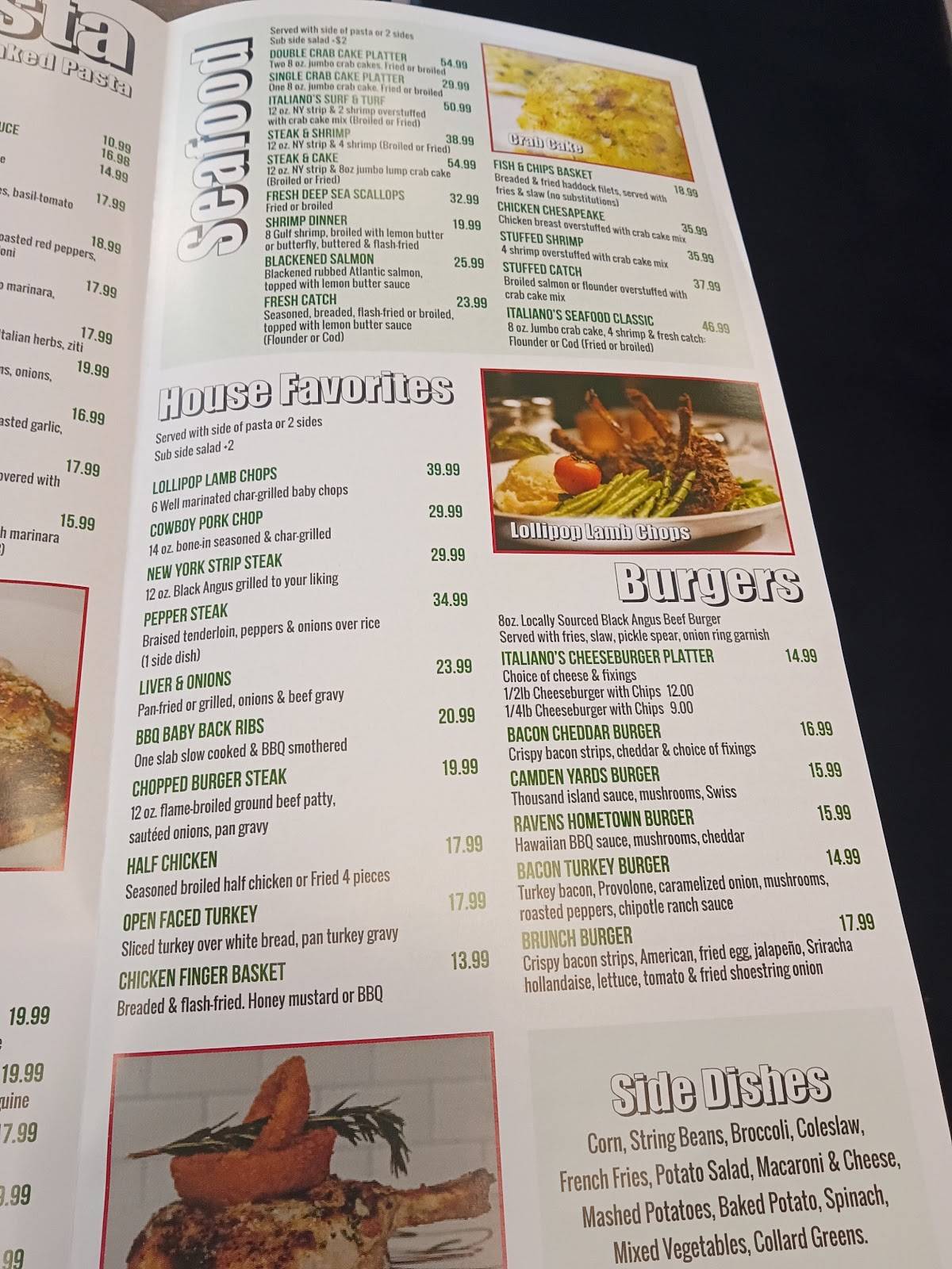 Italiano's Restaurant меню