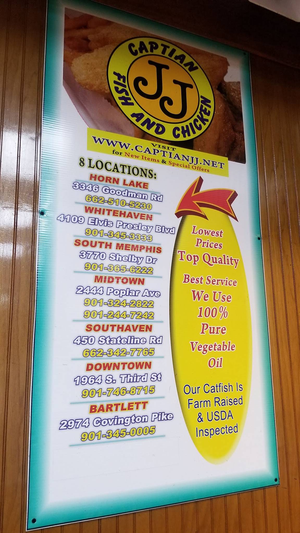 JJ's Fish & Chicken меню
