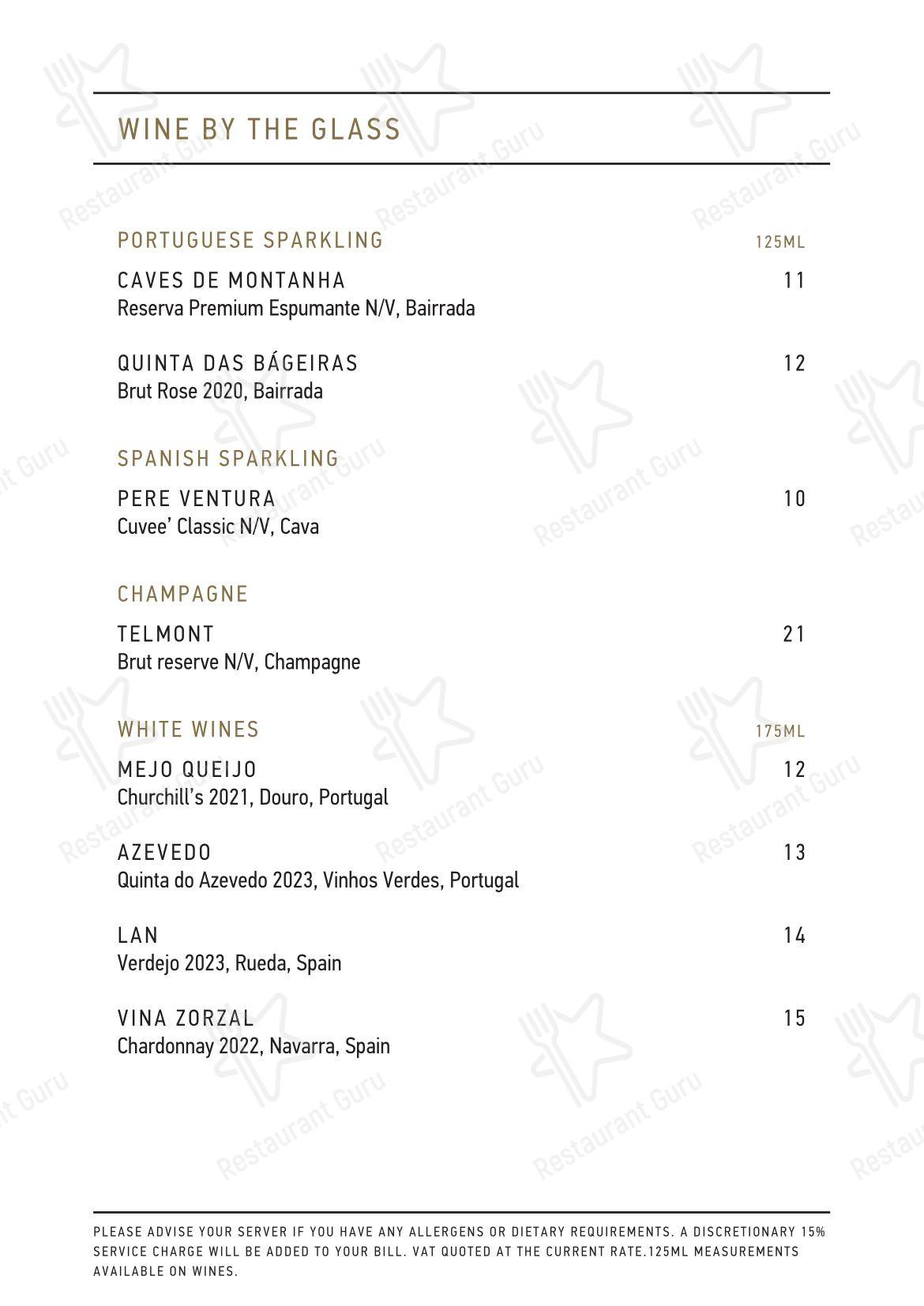 JOIA Rooftop Bar в Лондоне - Крафт меню