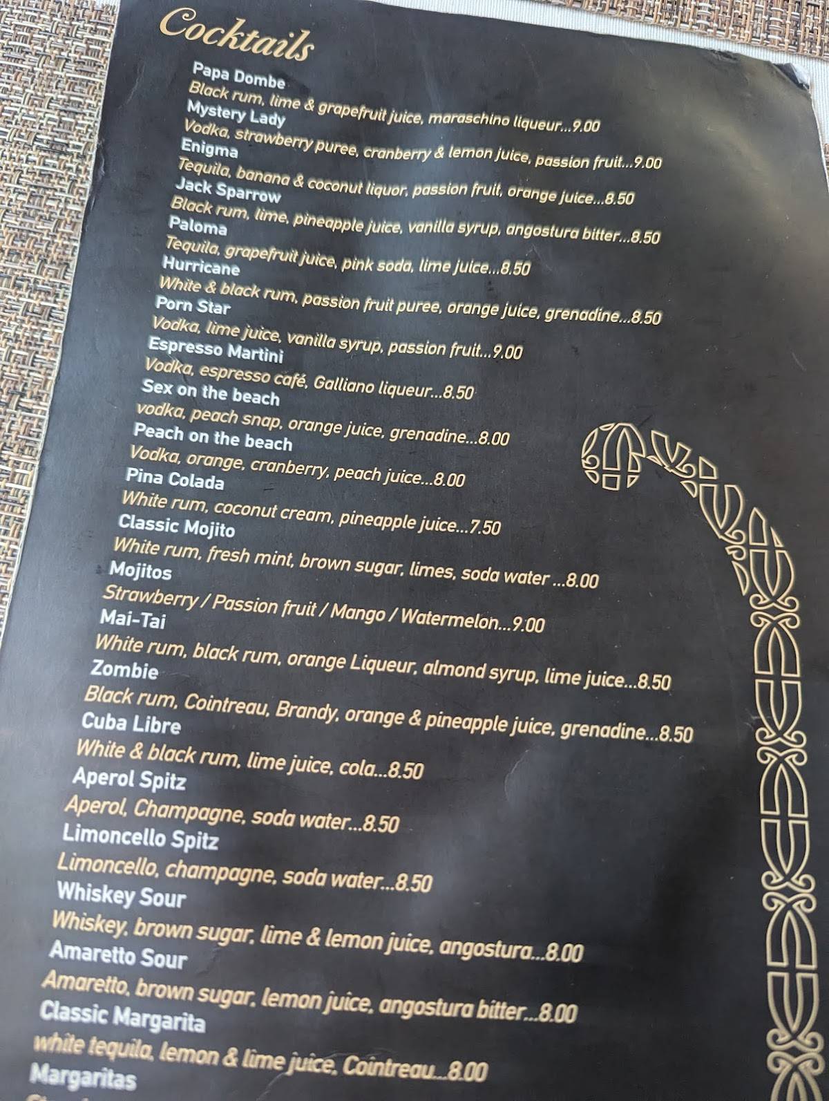 Jason Restaurant меню