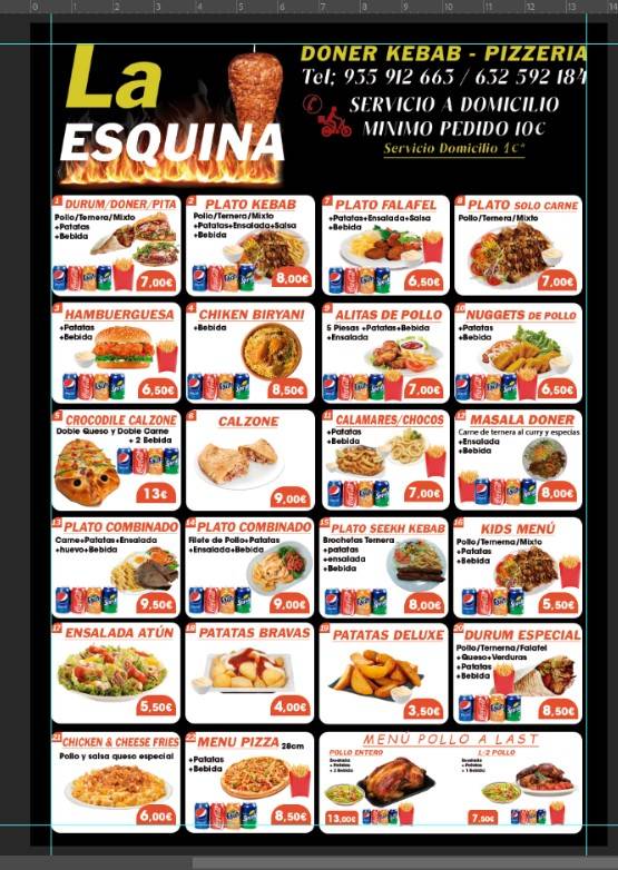 KEBAB La Esquina меню