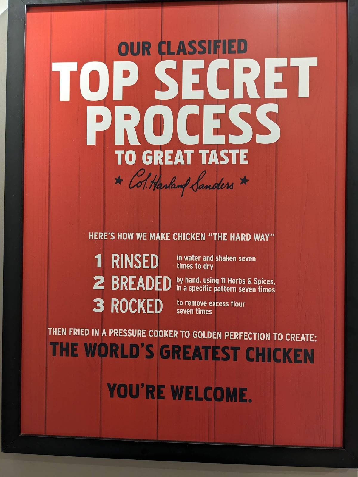 KFC меню