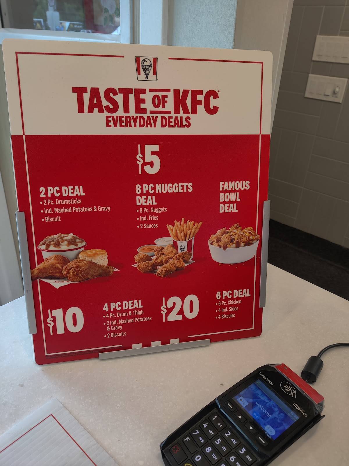 KFC меню
