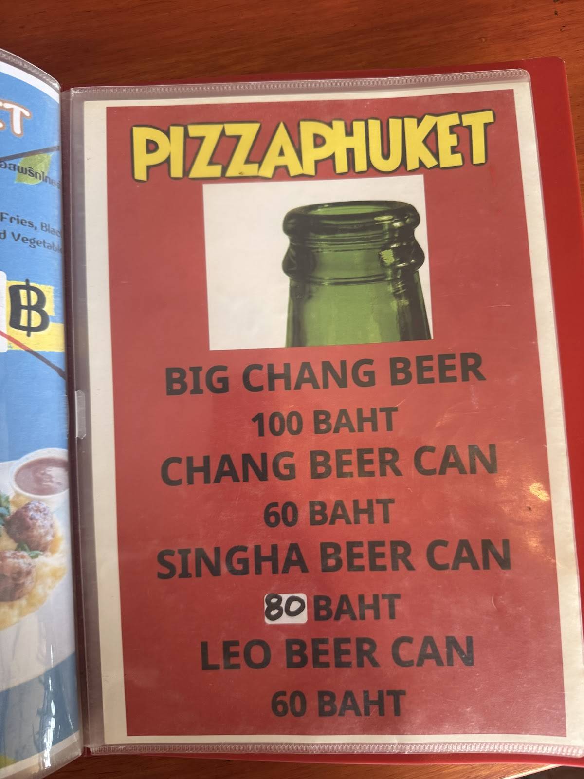 PIZZAPHUKET меню