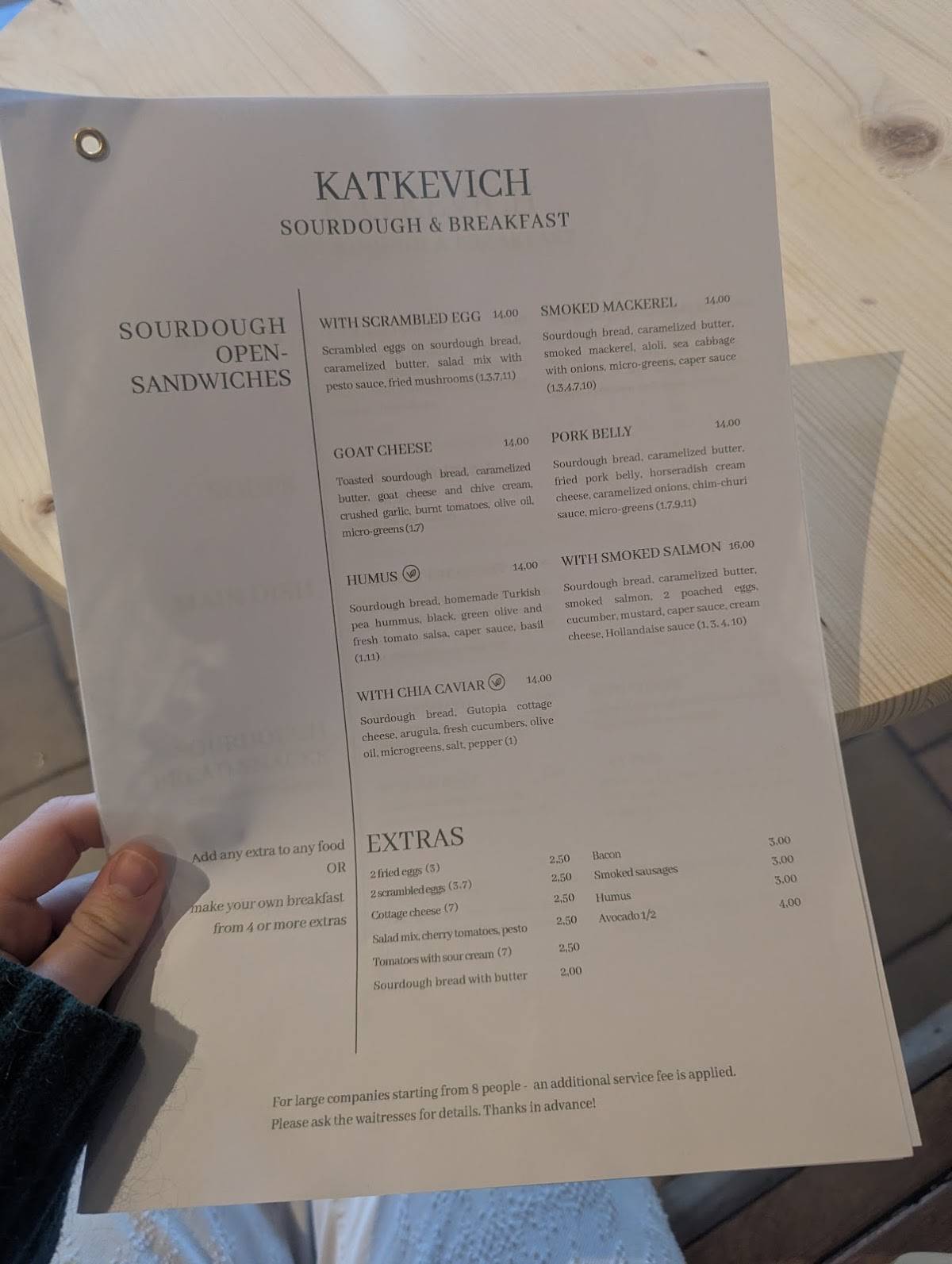 Katkevich меню