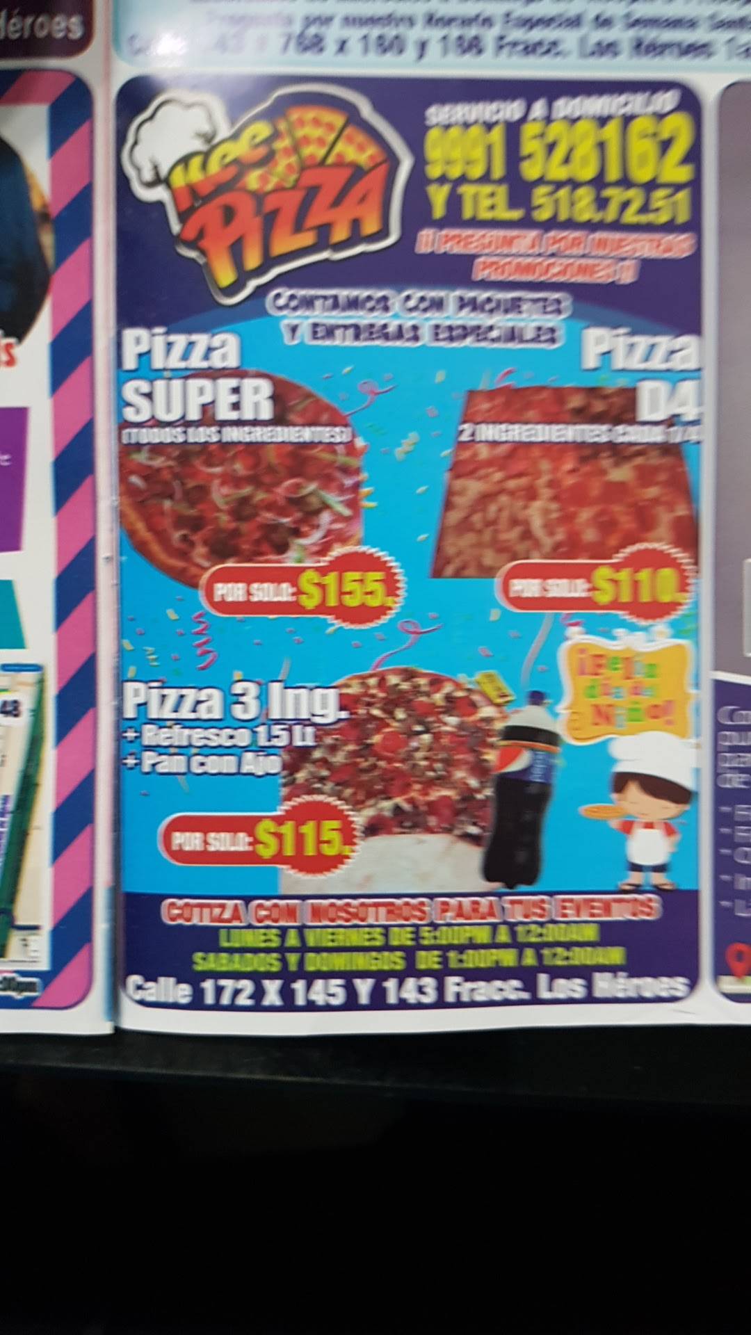 Kee Pizza's меню