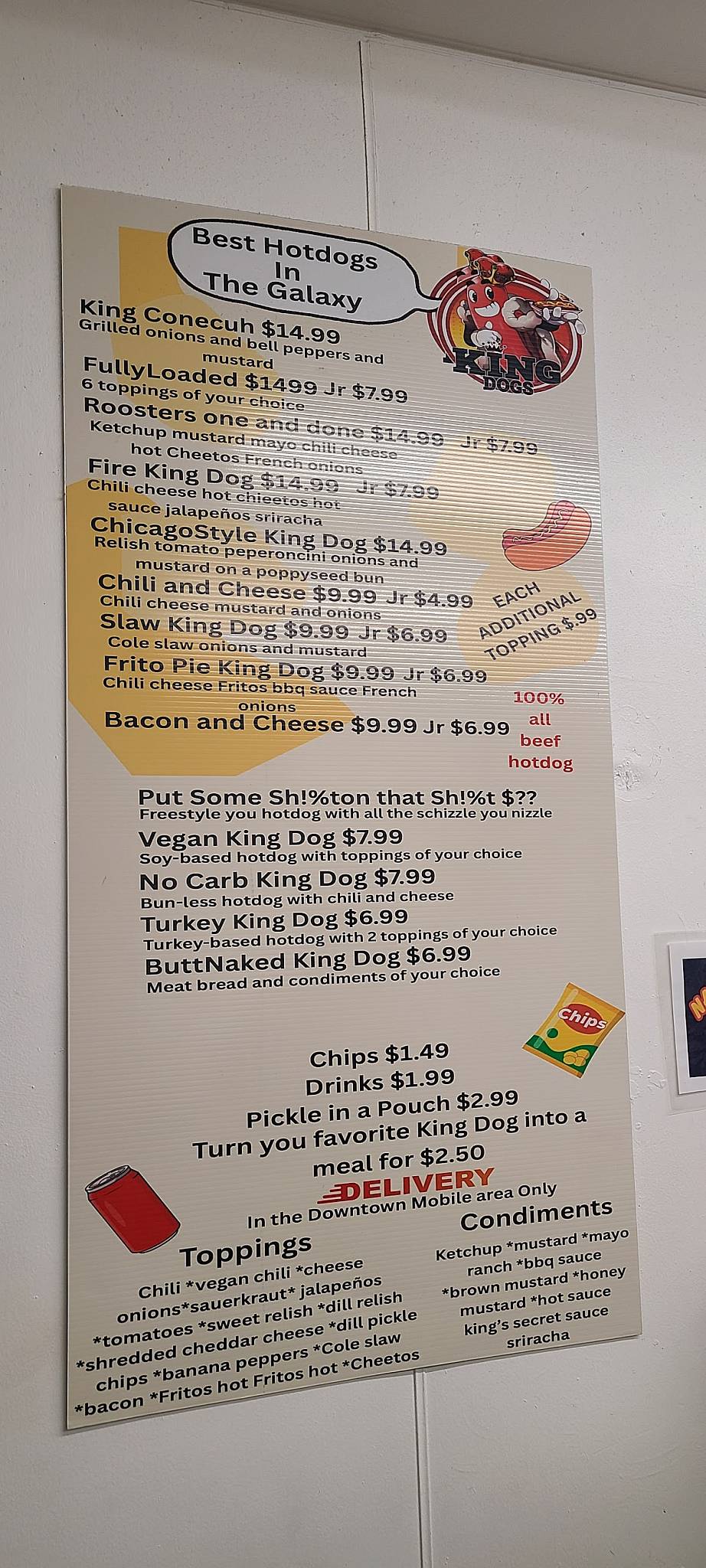 King Dogs меню