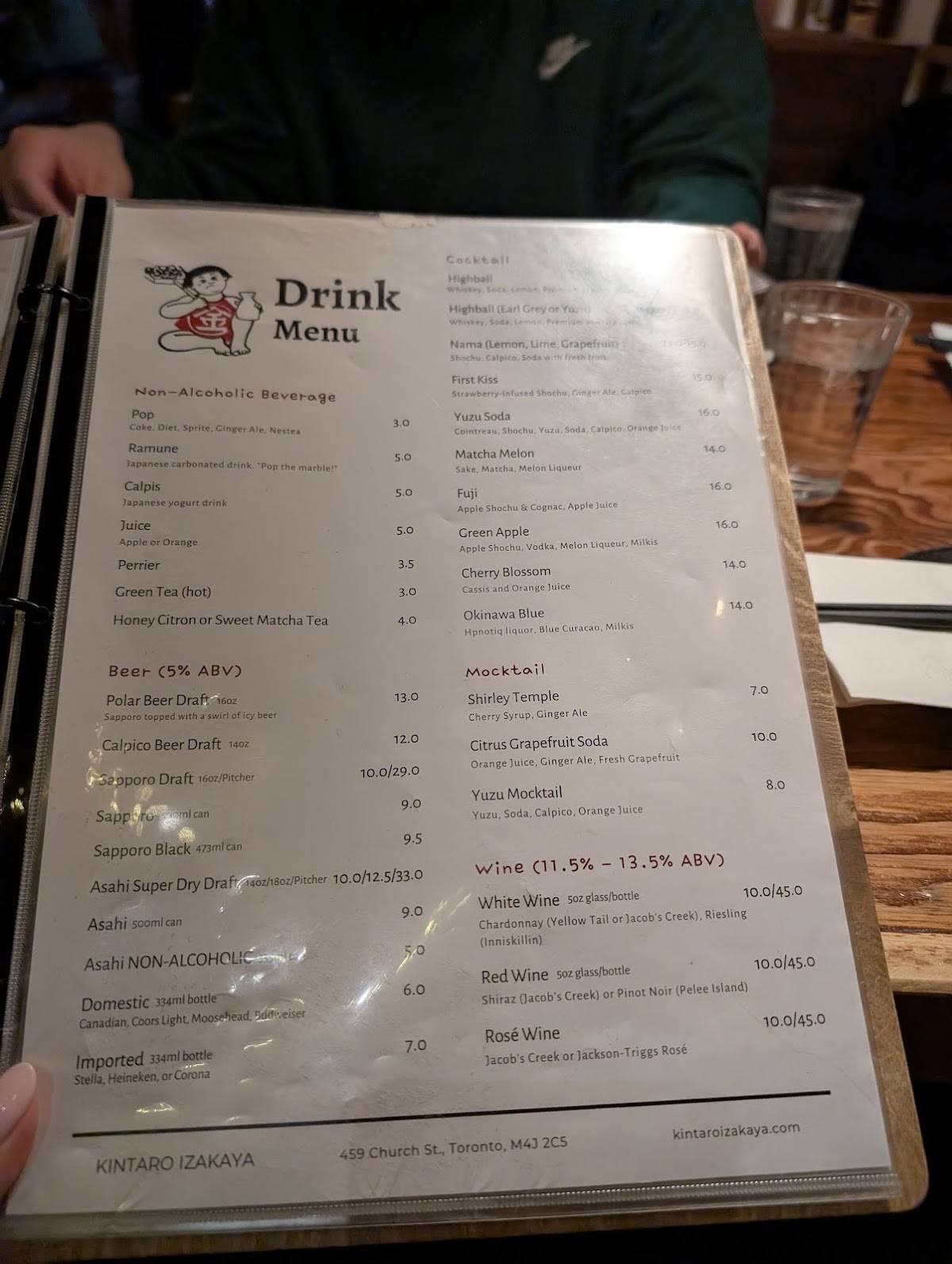 Kintaro Izakaya меню