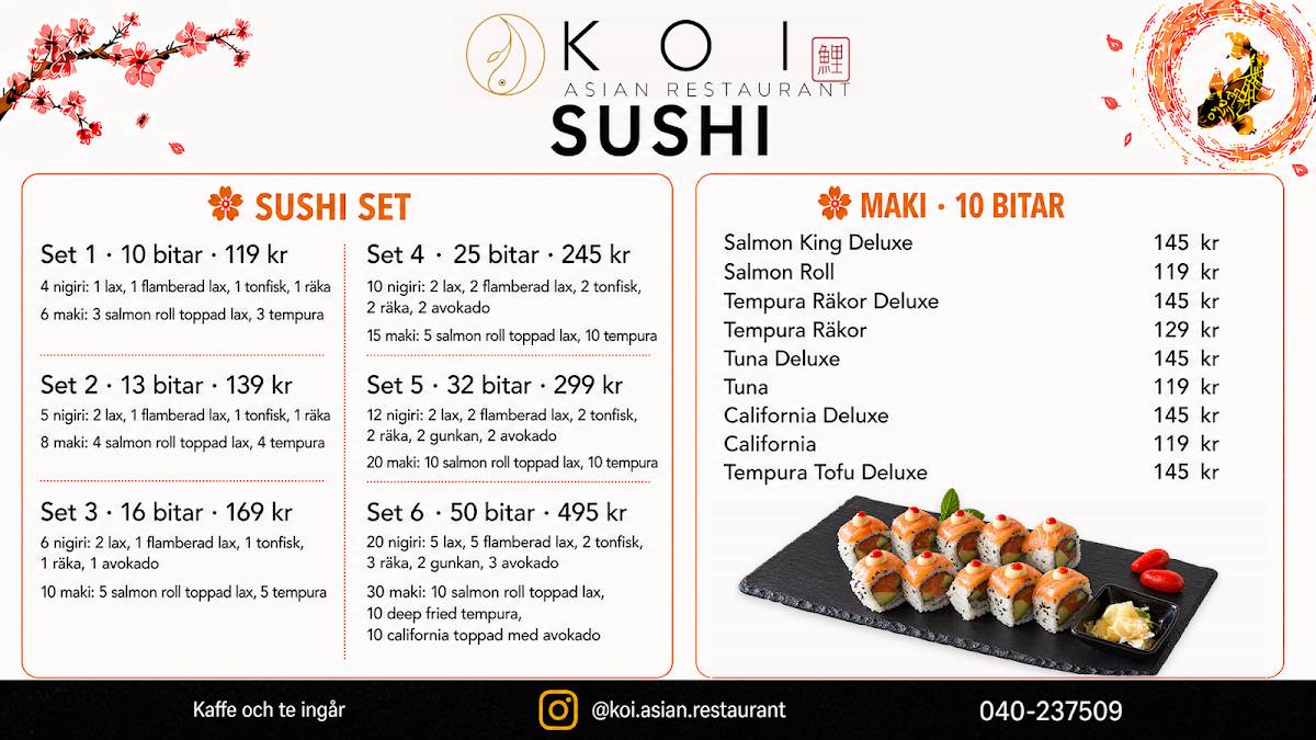 Koi Sushi меню