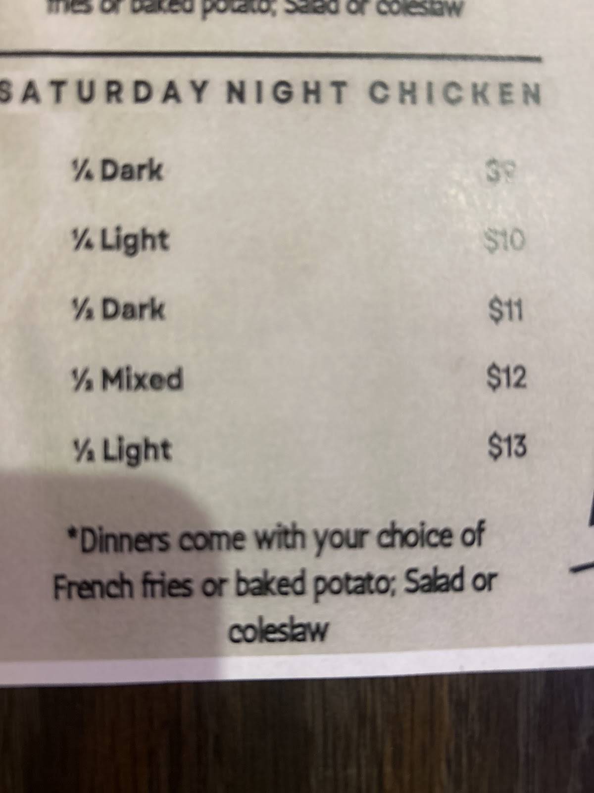 Kreiser’s No Problem Pub меню
