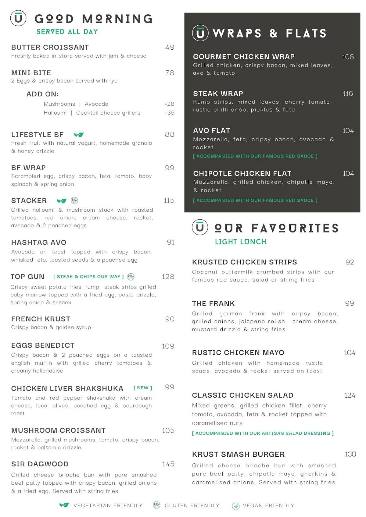 Krust Café George меню