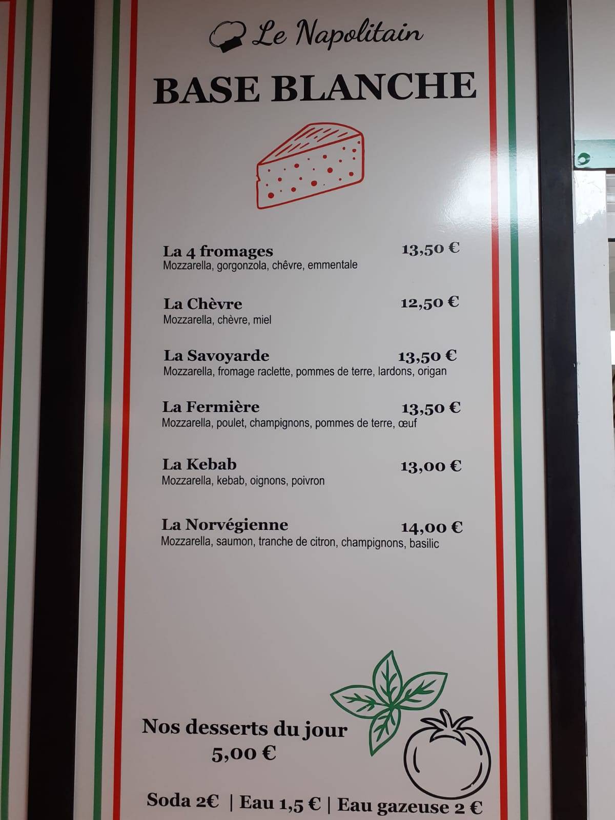 LE NAPOLITAIN меню