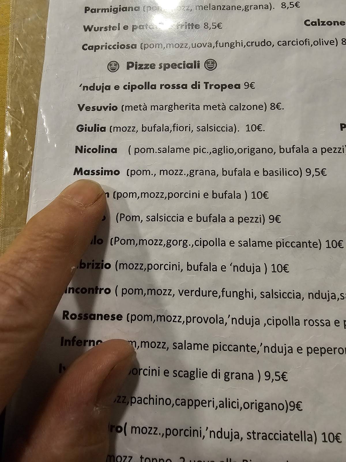 L'Incontro меню